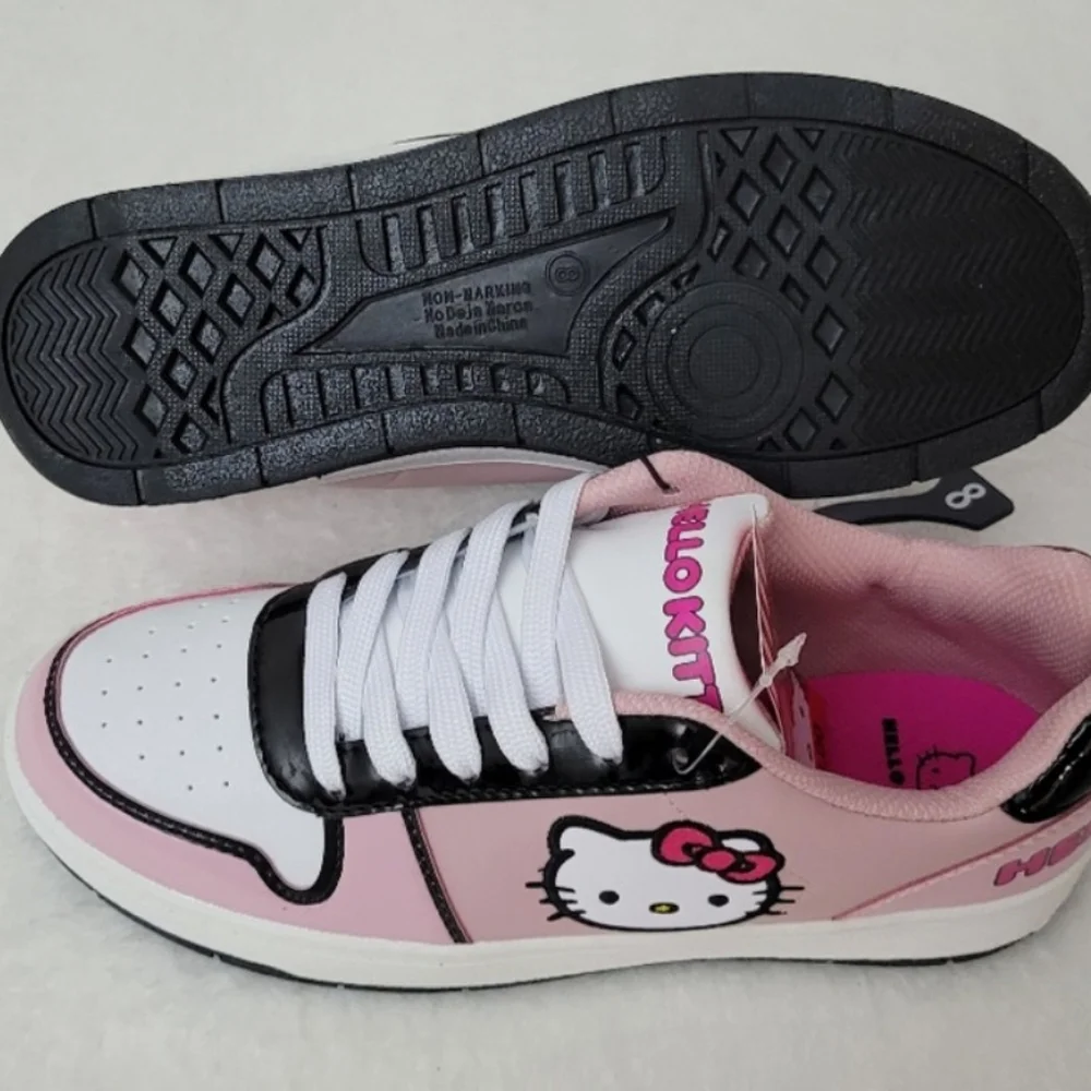 Hello Kitty Kids Sneakers - Pink and White WOMENS SIZE 8 NEW W/ TAGS